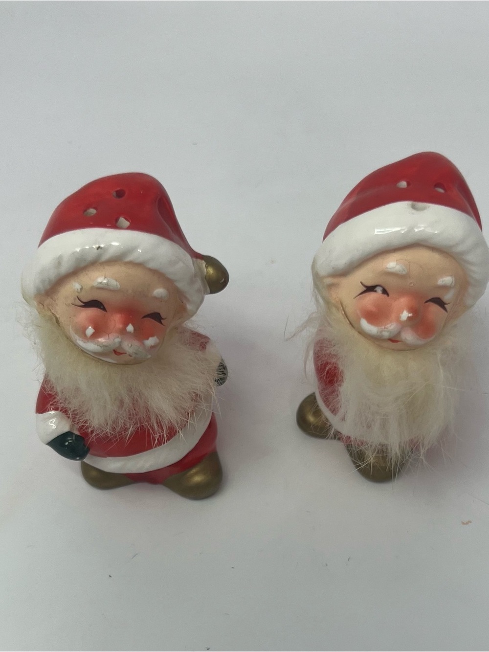 Bearded Santa Salt And Pepper Set Vintage Made In Japan Kitschy Retro Christmas